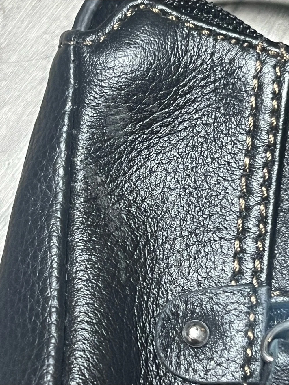 Jaclyn Smith Black Pebbled Leather Small Crossbody Hobo Purse